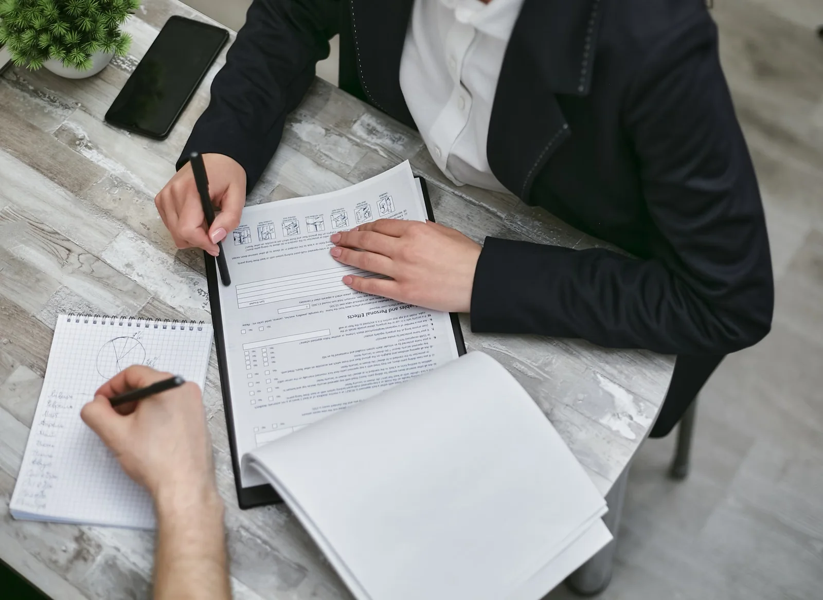 Business document review and note taking