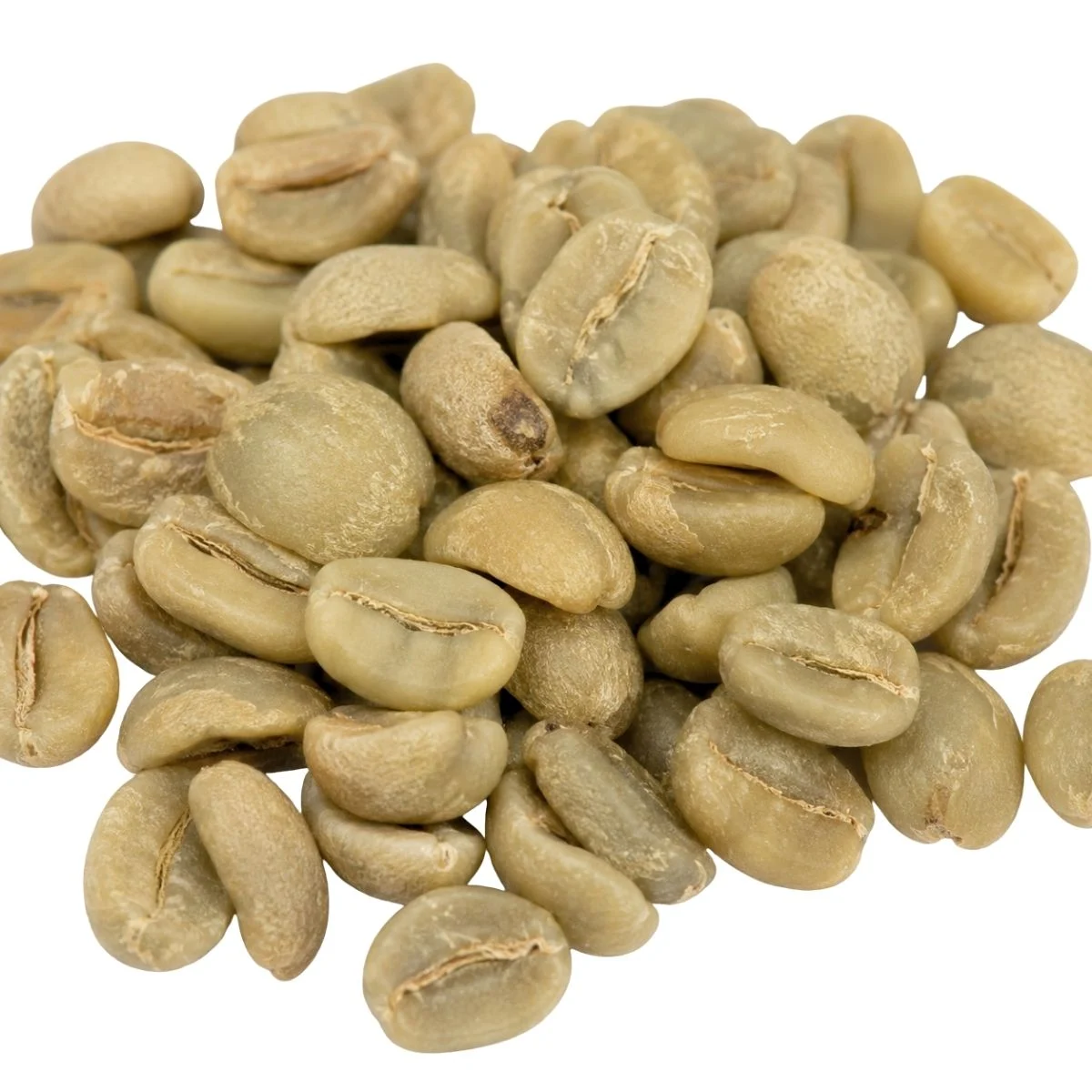 Green coffee beans — product reference photograph