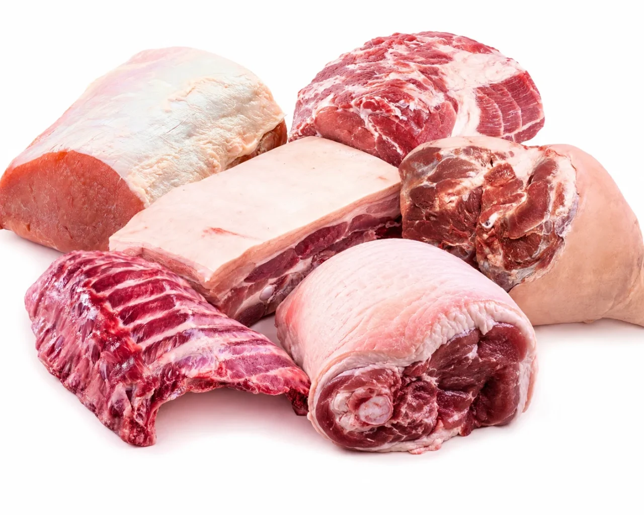 Pork — six-cut assortment — product reference photograph