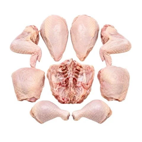 Whole chicken — nine-piece cut — product reference photograph